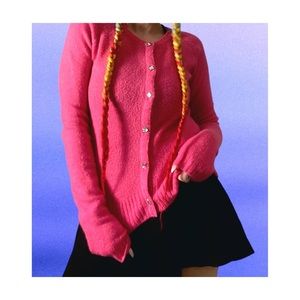 Y2K Fuzzy Cardigan